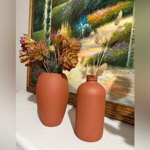 Terracotta Vases with Faux Succulents